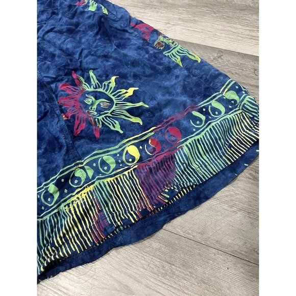 Celestial Sun/Moon Tie-Dye boho Side Button Ying/Yang Dress Size Small - Picture 2 of 6